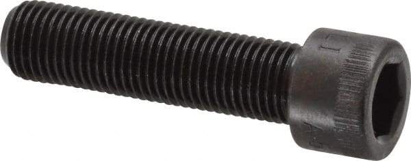 Made in USA - 3/8-24 UNF Hex Socket Drive, Socket Cap Screw - Alloy Steel, Black Oxide Finish, Fully Threaded, 1-1/2" Length Under Head - Eagle Tool & Supply