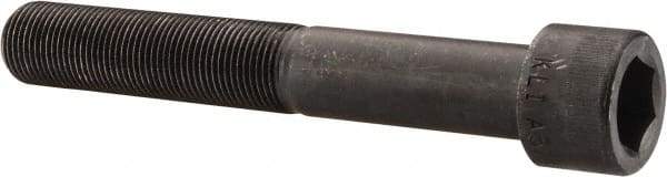 Made in USA - 3/8-24 UNF Hex Socket Drive, Socket Cap Screw - Alloy Steel, Black Oxide Finish, Partially Threaded, 3" Length Under Head - Eagle Tool & Supply