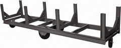 Durham - 10,000 Lb Capacity Steel Bar Cradle Truck - Steel Deck, 96" OAW, Phenolic Casters - Eagle Tool & Supply