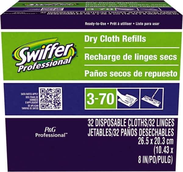 Swiffer - White Mop Refill - 8" Long x 10-5/8" Wide Head, Microfiber Head - Eagle Tool & Supply