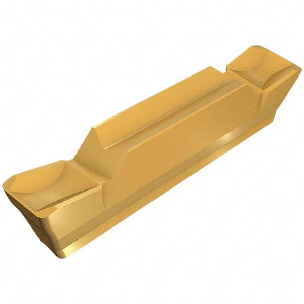 Iscar - HGN3003 C IC830 Grade, 0.118" Cutting Width, Carbide Cutoff Insert - Neutral Lead Angle, 0.012" Cnr Rad, TiAlN Coated, Double End - Eagle Tool & Supply