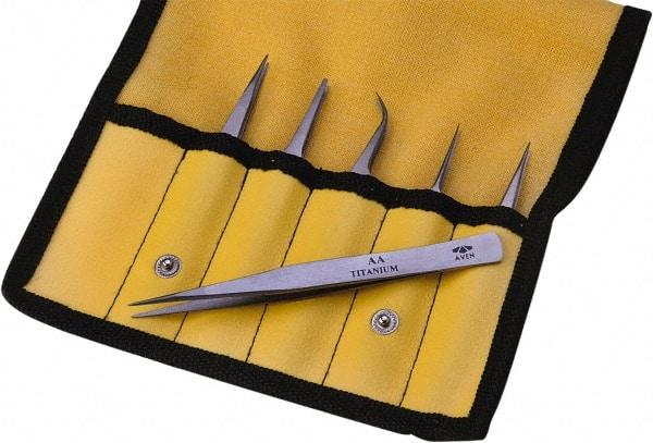 Aven - Titanium Bonded Tweezer Set - 1 Piece - Eagle Tool & Supply