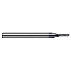 Miniature End Mills - Deburring End Mill - 0.0310″ (1/32″) Cutter Diameter × 0.0930″ (3/32″) Length of Cut Carbide Deburring Square End Mill, 6 RH Teeth, 3 LH Teeth, AlTiN Coated - Eagle Tool & Supply