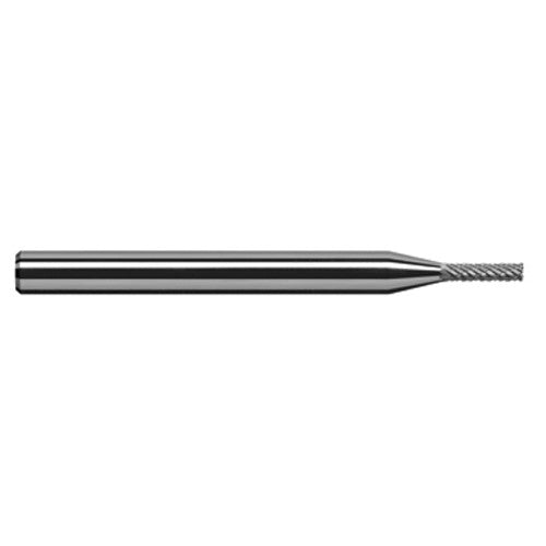 Miniature End Mills - Deburring End Mill - 0.0470″ (3/64″) Cutter Diameter × 0.1410″ Length of Cut Carbide Deburring Square End Mill, 8 RH Teeth, 4 LH Teeth - Exact Industrial Supply