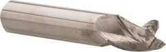 SGS - 3/4", 1" LOC, 3/4" Shank Diam, 4" OAL, 3 Flute, Solid Carbide Square End Mill - Single End, Uncoated, Spiral Flute, 38° Helix, Centercutting, Right Hand Cut, Right Hand Flute, Series 43L - Eagle Tool & Supply
