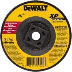 DeWALT - 24 Grit, 7" Wheel Diam, Type 27 Depressed Center Wheel - Zirconia Alumina, Resinoid Bond, 8,700 Max RPM - Eagle Tool & Supply