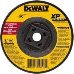 DeWALT - 24 Grit, 7" Wheel Diam, Type 27 Depressed Center Wheel - Zirconia Alumina, Resinoid Bond, 8,700 Max RPM - Eagle Tool & Supply