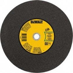 DeWALT - 14" 24 Grit Silicon Carbide Cutoff Wheel - 1/8" Thick, 20mm Arbor, 5,500 Max RPM, Use with Gas Powered Saws - Eagle Tool & Supply