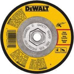 DeWALT - 24 Grit, 7" Wheel Diam, 1/8" Wheel Thickness, Type 27 Depressed Center Wheel - Aluminum Oxide, Diamond Matrix Bond, 8,700 Max RPM, Compatible with Angle Grinder - Eagle Tool & Supply