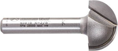 Amana Tool - 3/4" Cut Diam, 7/16" Length of Cut, 2 Flute Core Box Edge Profile Router Bit - Carbide-Tipped, 1/4" Shank Diam, 1-3/4" OAL, Uncoated - Eagle Tool & Supply