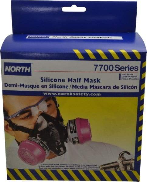 North - Series 7700, Size S Half Mask Respirator - 2-Point Suspension, Threaded Connection - Eagle Tool & Supply
