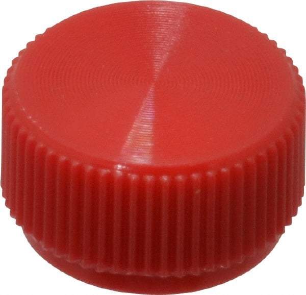Made in USA - Knurled Plastic Thumb Screw - 1/2" OAL, 3/8" Head Diam x 3/16" Head Height - Eagle Tool & Supply