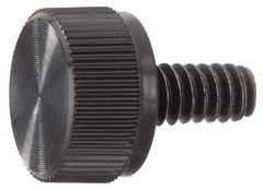 Made in USA - #4-40 Knurled Shoulder Steel Thumb Screw - 5/16" OAL, 5/16" Head Diam - Eagle Tool & Supply