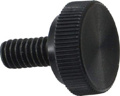 Made in USA - #8-32 Knurled Shoulder Steel Thumb Screw - 3/8" OAL, 1/2" Head Diam - Eagle Tool & Supply