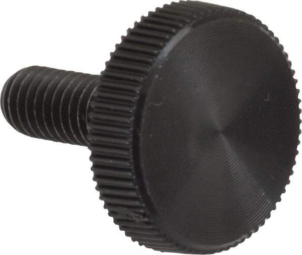 Made in USA - #10-32 Knurled Shoulder Steel Thumb Screw - 1/2" OAL, 5/8" Head Diam - Eagle Tool & Supply