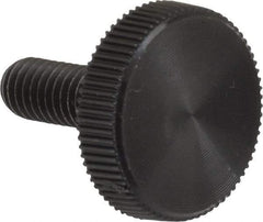 Made in USA - #10-32 Knurled Shoulder Steel Thumb Screw - 1/2" OAL, 5/8" Head Diam - Eagle Tool & Supply