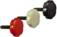 Made in USA - 3/8-16 Rosette Shoulder Steel Thumb Screw - 1-1/2" OAL, 1-1/2" Head Diam - Eagle Tool & Supply