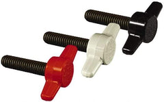 Made in USA - #10-32 Tee Steel Thumb Screw - 1/2" OAL, 1" Head Diam - Eagle Tool & Supply