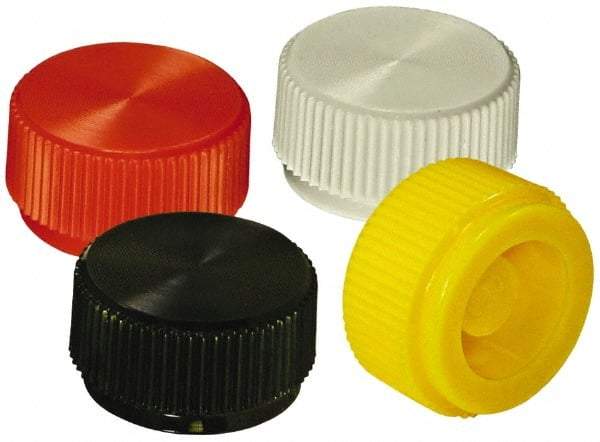 Made in USA - Knurled Plastic Thumb Screw - 9.6mm OAL, 9.6mm Head Diam x 4.4mm Head Height - Eagle Tool & Supply