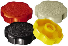 Made in USA - Rosette Plastic Thumb Screw - 38mm OAL, 38mm Head Diam x 10mm Head Height - Eagle Tool & Supply