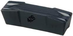 Iscar - 800080GIF Grade IC428, 8mm Cutting Width Carbide Grooving Insert - 4.8mm Max Depth of Cut, Neutral, 0.8mm Corner Radius, Al2O3 Finish - Eagle Tool & Supply