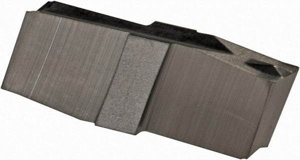 Iscar - 247020GIP Grade IC20, 2.46mm Cutting Width Carbide Grooving Insert - 5mm Max Depth of Cut, Neutral, 0.2mm Corner Radius, Uncoated - Eagle Tool & Supply