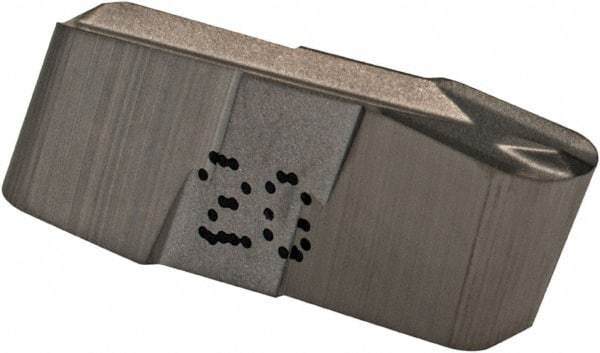 Iscar - 318159GIP Grade IC20, 3.18mm Cutting Width Carbide Grooving Insert - 12.19mm Max Depth of Cut, Neutral, 1.6mm Corner Radius, Uncoated - Eagle Tool & Supply