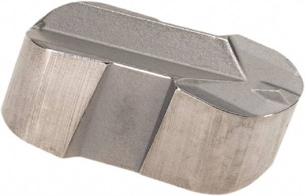 Iscar - 635E318GIP Grade IC20, 6.35mm Cutting Width Carbide Grooving Insert - 10.63mm Max Depth of Cut, Neutral, 3.18mm Corner Radius, Uncoated - Eagle Tool & Supply