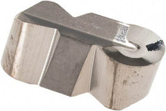 Iscar - 600300GIPA Grade IC20, 6mm Cutting Width Carbide Grooving Insert - 3mm Max Depth of Cut, Neutral, 3mm Corner Radius, Uncoated - Eagle Tool & Supply