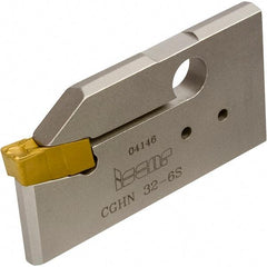 Iscar - 3.5 to 5mm Groove Width, 21mm Max Depth of Cut, Neutral Cut, CGHN Indexable Grooving Blade - Multiple Insert Styles, Series Cut Grip - Eagle Tool & Supply