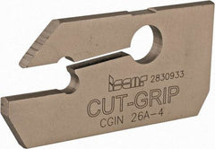 Iscar - 3.6 to 4.5mm Groove Width, 19.5mm Max Depth of Cut, Neutral Cut, CGIN Indexable Grooving Blade - GIFI-E, GIMIY, GINI-E, GIPI, GIPI (Full Radius), GIPI-E, GIPI-E (Full Radius) Insert Style, Series Cut Grip - Eagle Tool & Supply