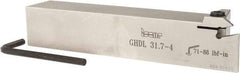 Iscar - GHD, External, Left Hand, 0.4" Max Depth of Cut, 0.157 to 0.197" Groove Width, Indexable Grooving Tool Holder - GI.. Insert Compatibility, 1-1/4" Shank Height, 1-1/4" Shank Width, 7" OAL - Eagle Tool & Supply