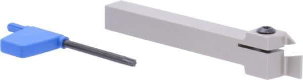 Iscar - GHD, External, Right Hand, 0.32" Max Depth of Cut, 0.016 to 1/8" Groove Width, Indexable Grooving Tool Holder - GI.. Insert Compatibility, 1/2" Shank Height, 1/2" Shank Width, 4-1/2" OAL - Eagle Tool & Supply