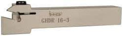 Iscar - Right Hand Cut, GI.., GPV.., TIP.. Insert, Indexable Cutoff Toolholder - 9mm Max Depth of Cut, 16mm Shank Width, 16mm Shank Height, 110mm OAL - Eagle Tool & Supply