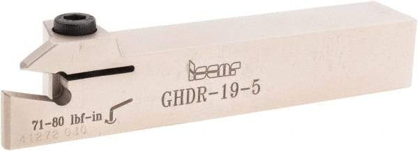 Iscar - GHD, External, Right Hand, 1/2" Max Depth of Cut, 0.197 to 1/4" Groove Width, Indexable Grooving Tool Holder - GI.. Insert Compatibility, 3/4" Shank Height, 3/4" Shank Width, 4-1/2" OAL - Eagle Tool & Supply