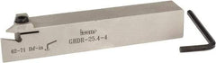 Iscar - External Thread, 0.4" Max Depth of Cut, 0.157" Min Groove Width, 6" OAL, Right Hand Indexable Grooving Cutoff Toolholder - 1" Shank Height x 1" Shank Width, GI.., GPV.., TIP.. Insert Style, GHD Toolholder Style, Series Cut Grip - Eagle Tool & Supply