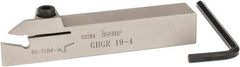 Iscar - External Thread, 0.79" Max Depth of Cut, 0.15" Min Groove Width, 4-1/2" OAL, Right Hand Indexable Grooving Cutoff Toolholder - 3/4" Shank Height x 3/4" Shank Width, GI.. Insert Style, GHG Toolholder Style, Series Cut Grip - Eagle Tool & Supply