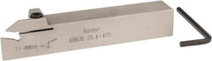 Iscar - GHG, External, Right Hand, 2" Max Depth of Cut, 0.185 to 1/4" Groove Width, Indexable Grooving Tool Holder - GI..,TIP.. Insert Compatibility, 1" Shank Height, 1" Shank Width, 6" OAL - Eagle Tool & Supply