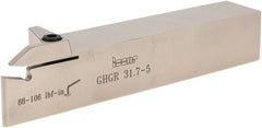 Iscar - External Thread, 1" Max Depth of Cut, 0.185" Min Groove Width, 7" OAL, Right Hand Indexable Grooving Cutoff Toolholder - 1-1/4" Shank Height x 1-1/4" Shank Width, GI.. Insert Style, GHG Toolholder Style, Series Cut Grip - Eagle Tool & Supply