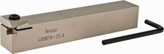 Iscar - GHMP, External, Right Hand, 0.189" Max Depth of Cut, 1/4" Max Groove Width, Indexable Grooving Tool Holder - GI.., GPV, TIP Insert Compatibility, 1" Shank Height, 1" Shank Width, 6" OAL - Eagle Tool & Supply
