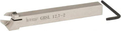 Iscar - GHS, External, Left Hand, 1" Max Depth of Cut, 0.087 to 1/8" Groove Width, Indexable Grooving Tool Holder - GIG, GIM, GIP, TIP Insert Compatibility, 1/2" Shank Height, 1/2" Shank Width, 4.72" OAL - Eagle Tool & Supply