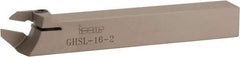 Iscar - GHS, External, Left Hand, 1.26" Max Depth of Cut, 2.2 to 3.15mm Groove Width, Indexable Grooving Tool Holder - GIG, GIM, GIP, TIP Insert Compatibility, 16mm Shank Height, 16mm Shank Width, 120mm OAL - Eagle Tool & Supply