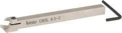 Iscar - GHS, External, Left Hand, 0.395" Max Depth of Cut, 0.087 to 1/8" Groove Width, Indexable Grooving Tool Holder - GIG, GIM, GIP, TIP Insert Compatibility, 3/8" Shank Height, 3/8" Shank Width, 4.72" OAL - Eagle Tool & Supply