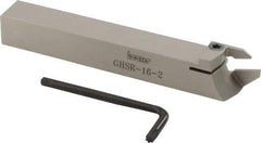 Iscar - GHS, Right Hand Cut, 1.26" Max Workpc Diam, GIG, GIM, GIP, TIP Insert, Indexable Cutoff Toolholder - 1.26 Max Depth of Cut, 16mm Shank Width, 16mm Shank Height, 120mm OAL - Eagle Tool & Supply