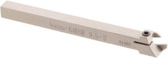 Iscar - GHS, External, Right Hand, 0.395" Max Depth of Cut, 0.087 to 1/8" Groove Width, Indexable Grooving Tool Holder - GIG, GIM, GIP, TIP Insert Compatibility, 3/8" Shank Height, 3/8" Shank Width, 4.72" OAL - Eagle Tool & Supply