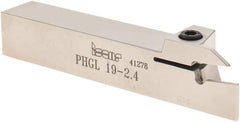 Iscar - PHG, External, Left Hand, 0.67" Max Depth of Cut, 3/32 to 1/8" Groove Width, Indexable Grooving Tool Holder - GDMW 2.4 Insert Compatibility, 3/4" Shank Height, 3/4" Shank Width, 4-1/2" OAL - Eagle Tool & Supply