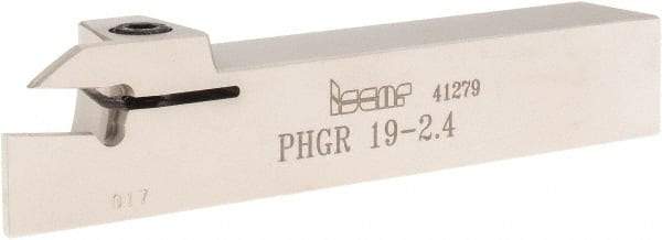 Iscar - PHG, External, Right Hand, 0.67" Max Depth of Cut, 3/32 to 1/8" Groove Width, Indexable Grooving Tool Holder - 3/4" Shank Height, 3/4" Shank Width, 4-1/2" OAL - Eagle Tool & Supply