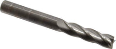 M.A. Ford - 7/16", 1-3/4" LOC, 7/16" Shank Diam, 4" OAL, 4 Flute, Solid Carbide Square End Mill - Single End, Uncoated, Spiral Flute, 30° Helix, Centercutting, Right Hand Cut, Right Hand Flute, Series 122 - Eagle Tool & Supply