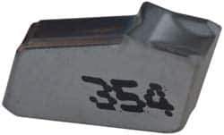 Iscar - GFN IC354 Grade, 0.0945" Cutting Width, Carbide Cutoff Insert - 0° Neutral Lead Angle, 0.0063" Cnr Rad, TiCN Coated, Single End - Eagle Tool & Supply
