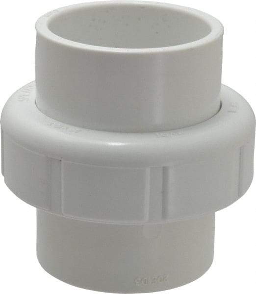Value Collection - 1-1/2" PVC Plastic Pipe Union with EPDM O-Ring - Schedule 40, Slip End Connections - Eagle Tool & Supply